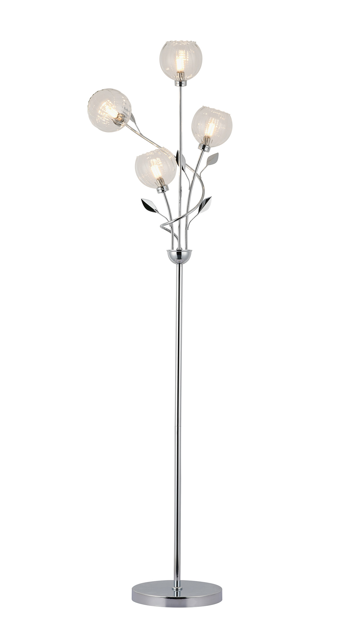 D0845CH  Elm Floor Lamp 4 Light Polished Chrome